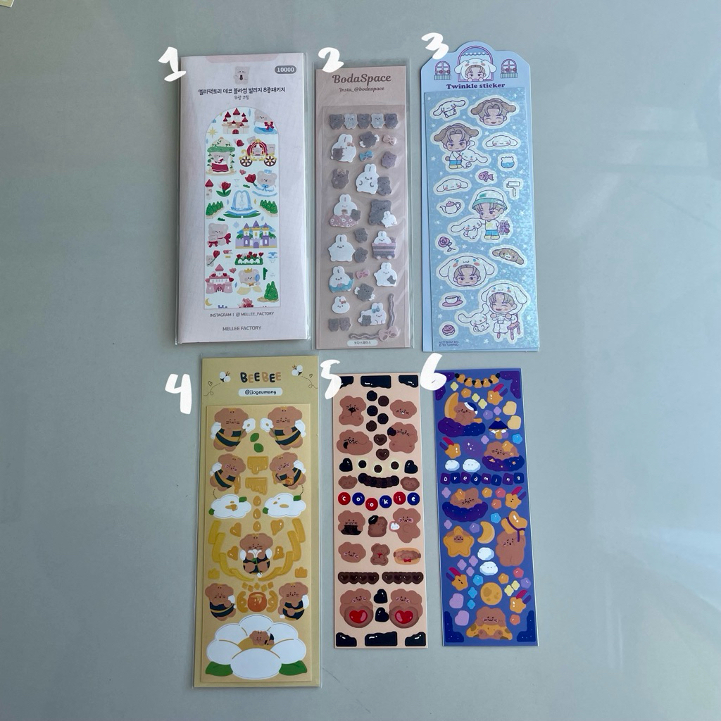 

Assorted deco sticker KR