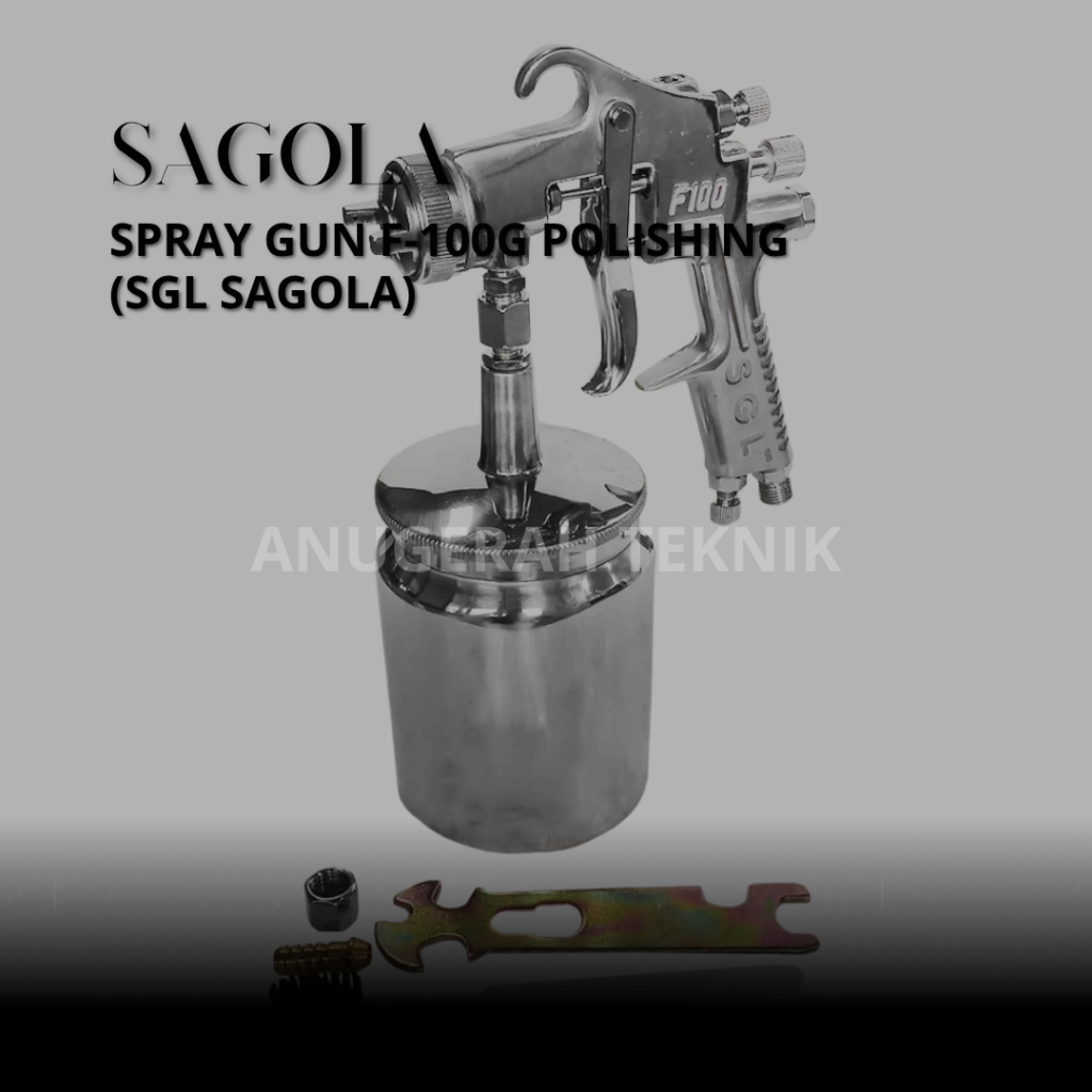 SAGOLA - SPRAY GUN F-100G POLISHING / Alat Semprot Cat Tabung Atas
