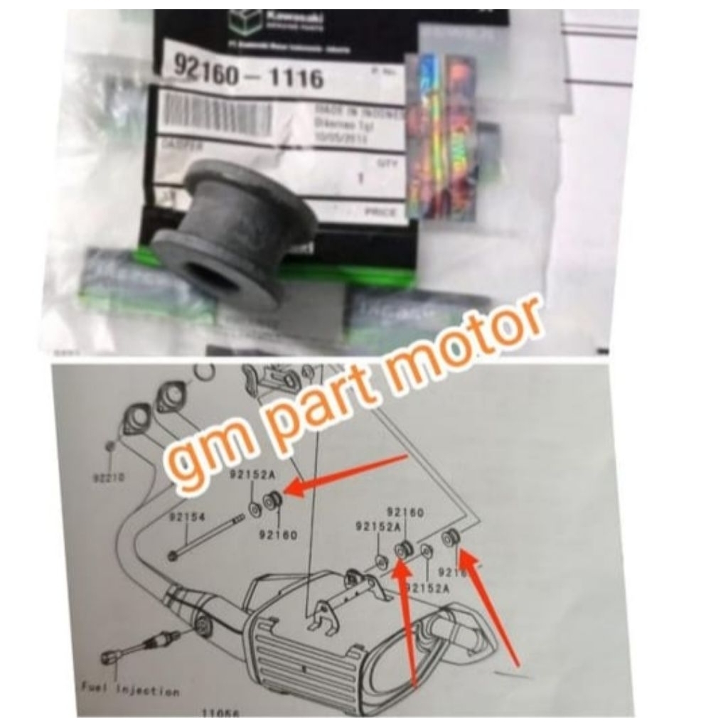 karet selencer knalpot er6 er6n original