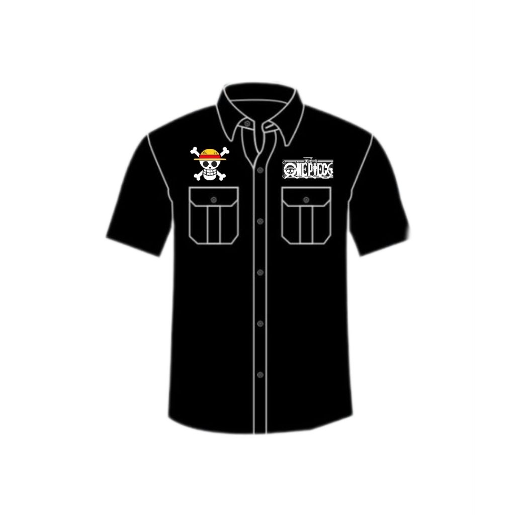 KEMEJA WORKSHIRT ANIME karekter ONE PIECE LUFFY