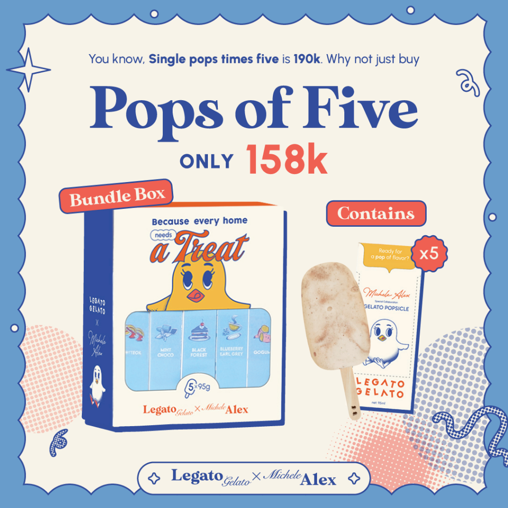 

LEGATO GELATO - Pops of 5 Bundling LegatoXMicheleAlex Michele Alex Popsicle Gelato Dessert Ice Cream Es Krim Eskrim Frozen Cemilan Creamy Fresh Sweet Manis Refreshing