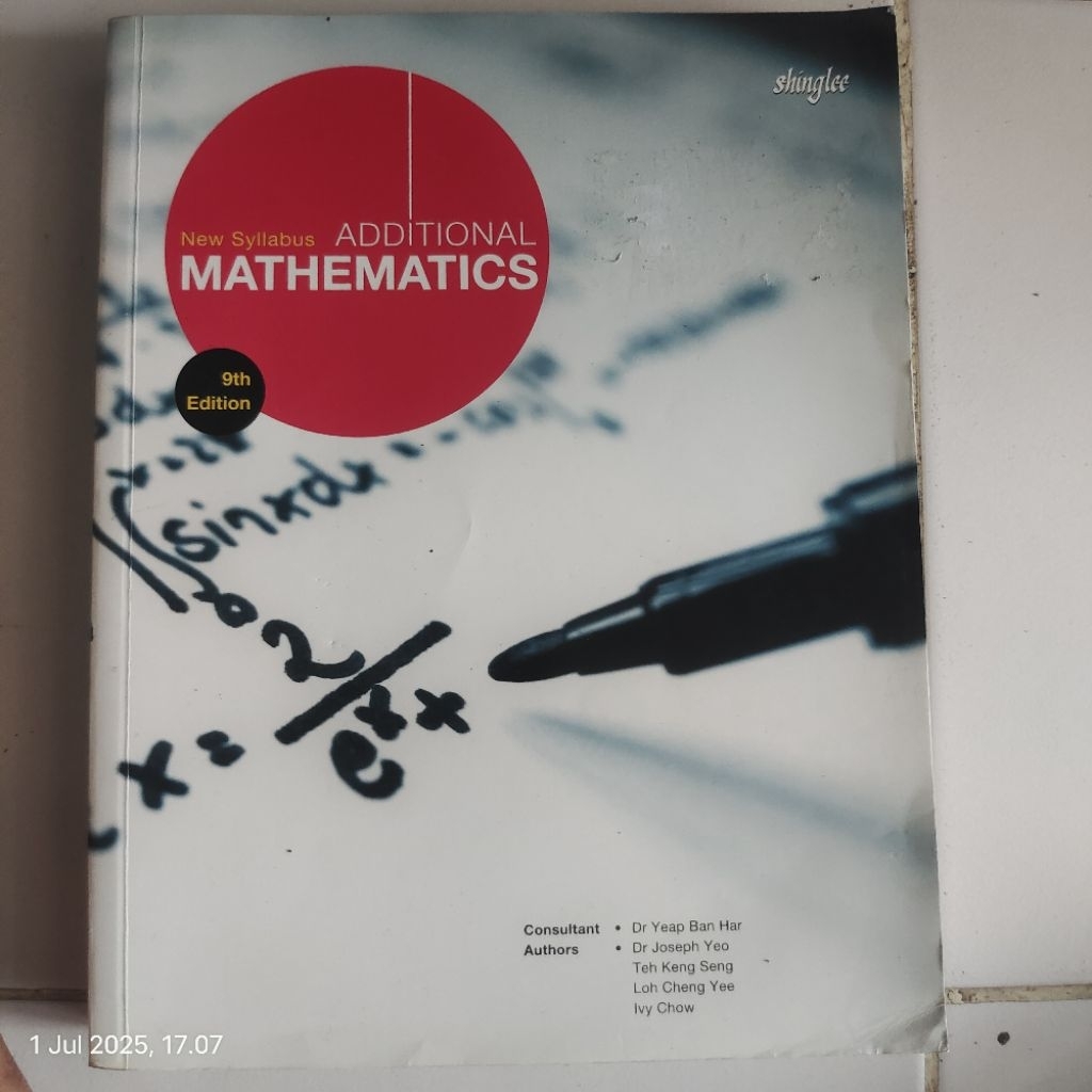 BUKU NEW SYLLABUS ADDITIONAL MATHEMATICS 9TH EDITION ORIGINAL