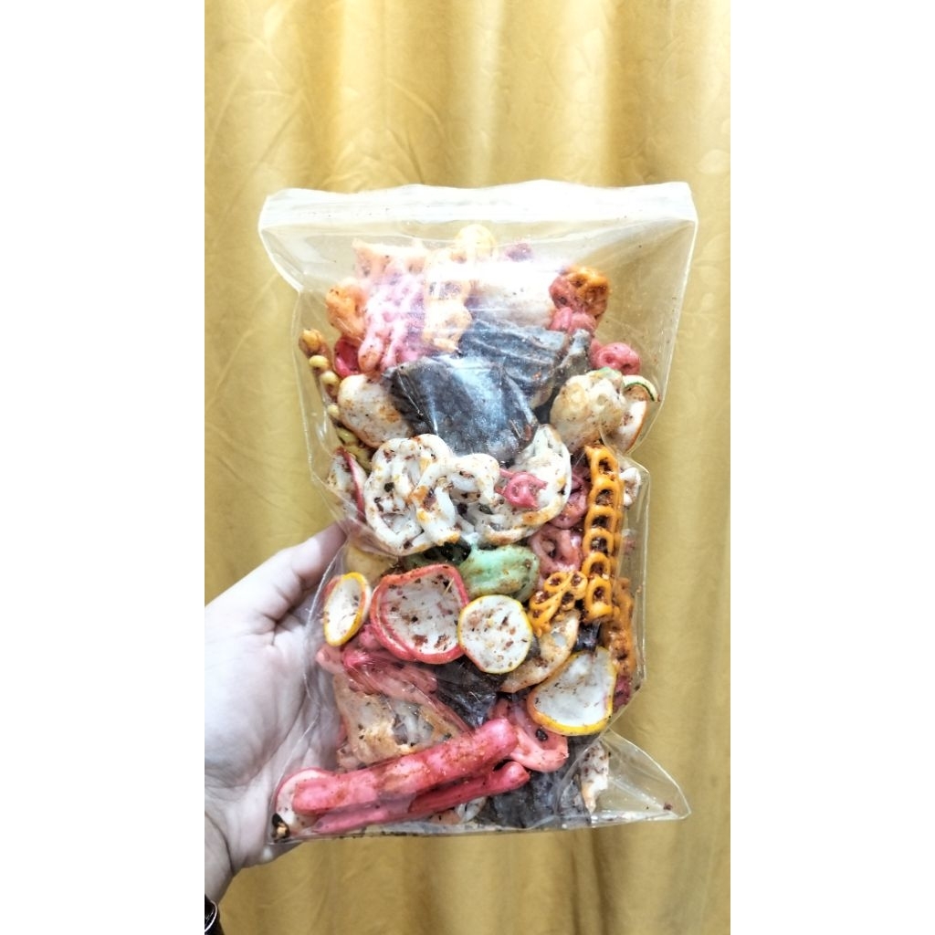

Kerupuk Seblak Mix Pedas 130gram-Ampiran Camilan Djawa