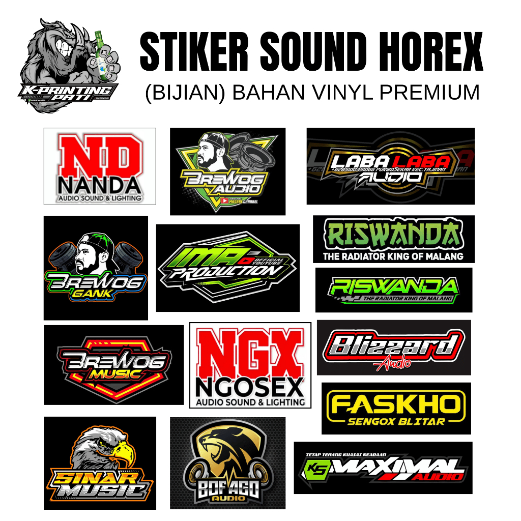 

Stiker Sound System Horeg Karnaval Viral Lengkap Bahan Vinyl Premium Bijian Murah