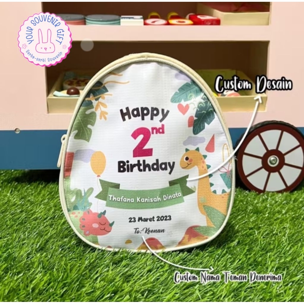 

Extra tambah nama penerima tas custom design goodie bag