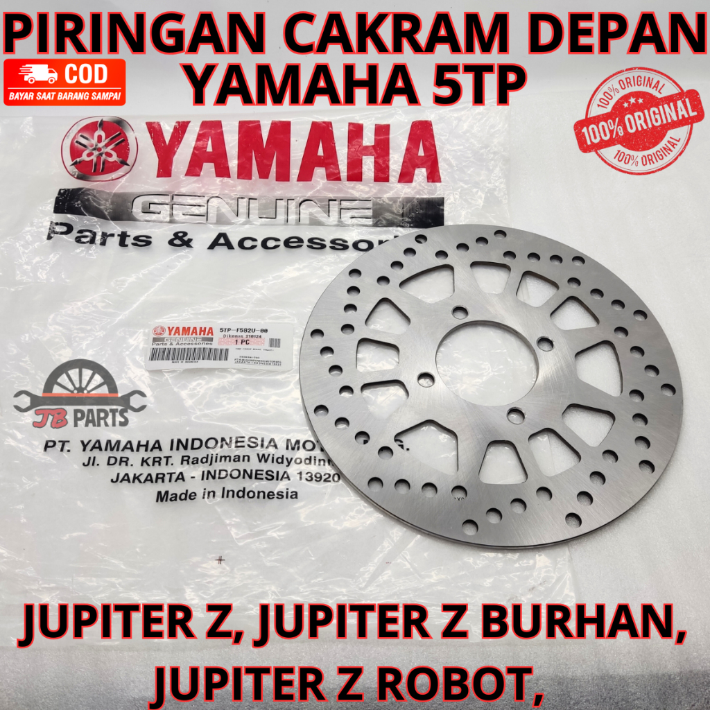 PIRINGAN CAKRAM DEPAN YAMAHA 5TP JUPITER Z, JUPITER Z BURHAN , JUPITER Z ROBOT Kualitas original Pre