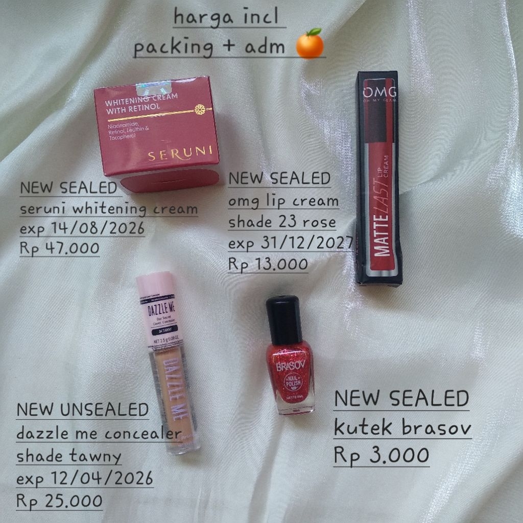 NEW SEALED Skincare Seruni Whitening Cream Retinol Concealer Dazzle Me Tawny Brasov Make Up Kuteks