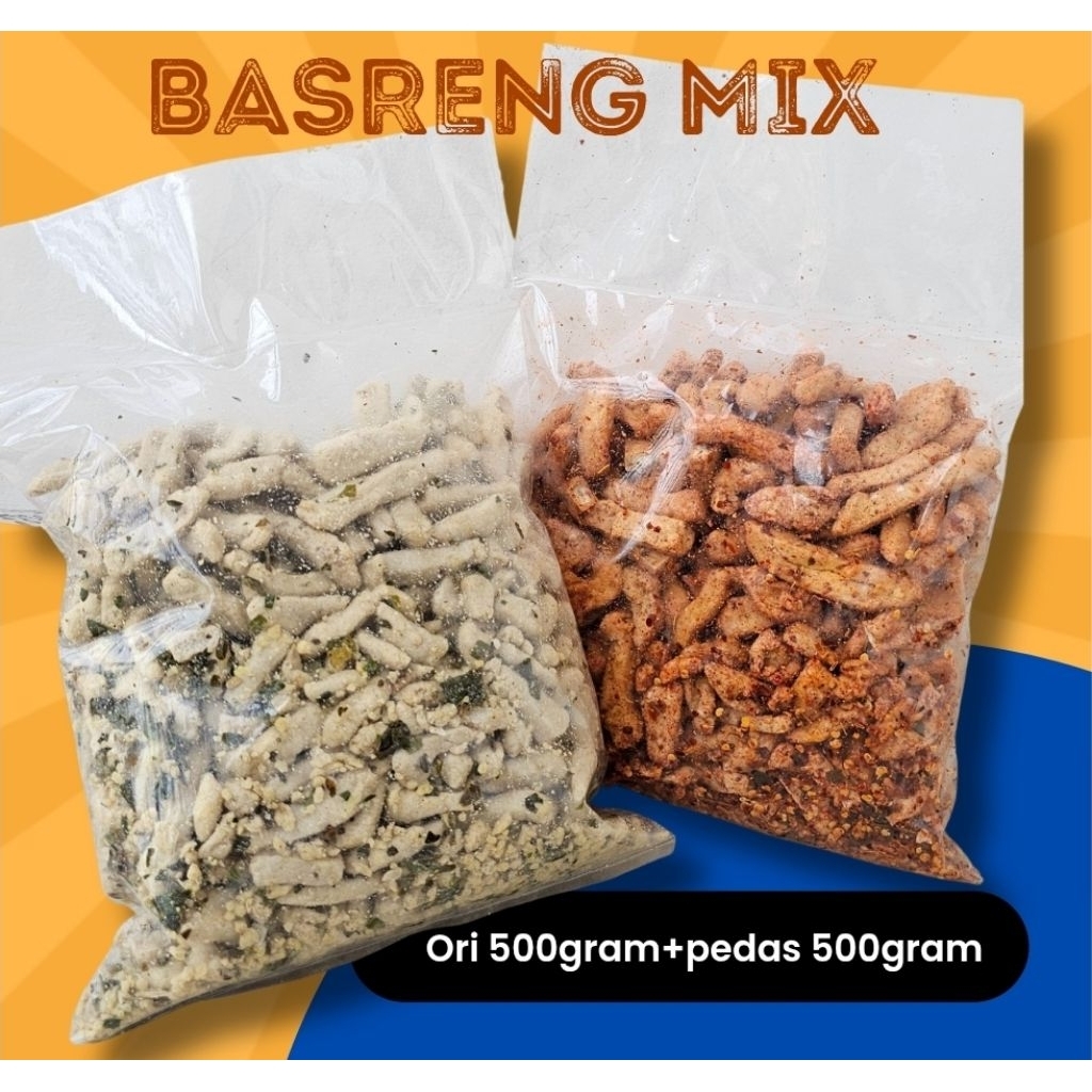 

Basreng Pedas Daun Jeruk 1Kg mix Murah Original Makanan Ringan Snack Cemilan Murah Bumbu Melimpah