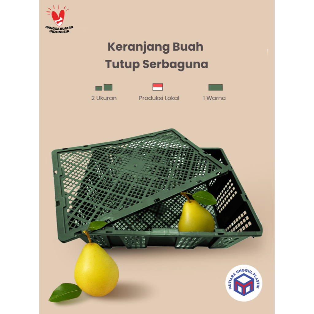 KERANJANG BUAH/KERANJANG SERBAGUNA ADA TUTUP PLASTIK MURAH