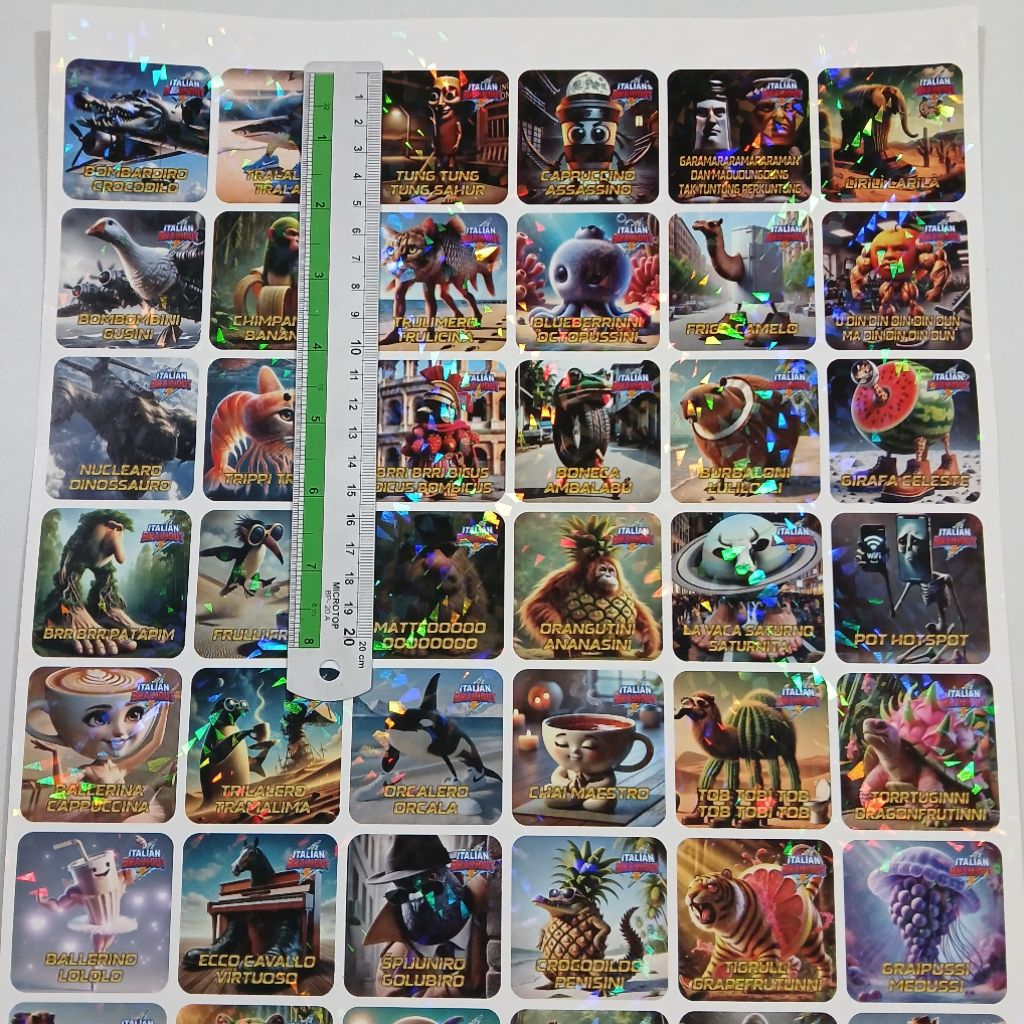 

anomaLi holo stiker Tung 1 Lembar 48x32 cm (54pcs)