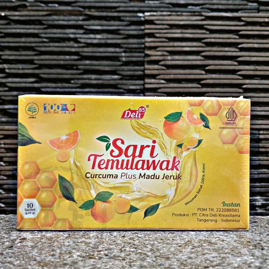 

deli 85 sari temulawak 10s rasa madu jeruk curcuma xanthorzia natular kesehatan liver