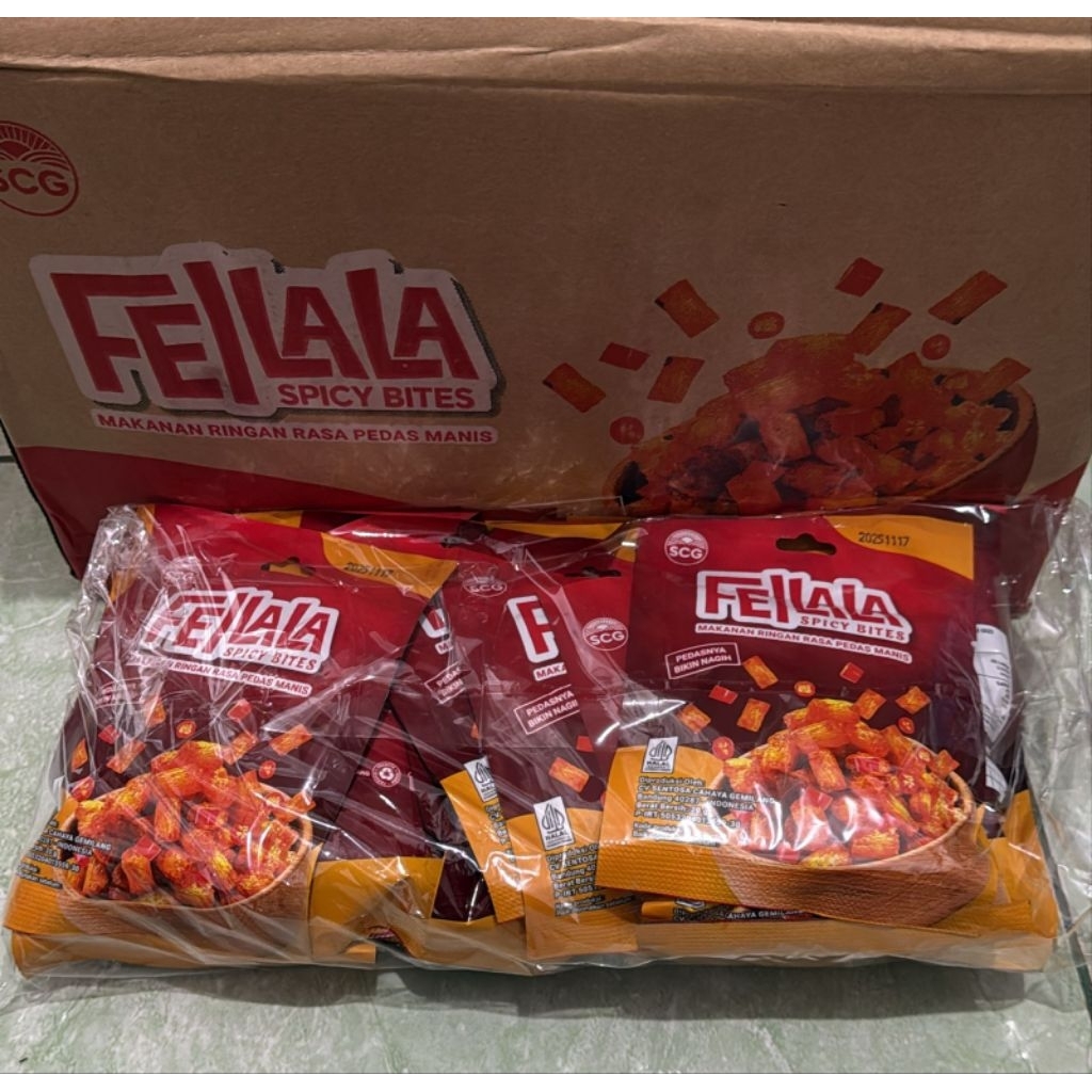 

Feilala spicy bites 20pcs ( makanan ringan rasa pedas manis)