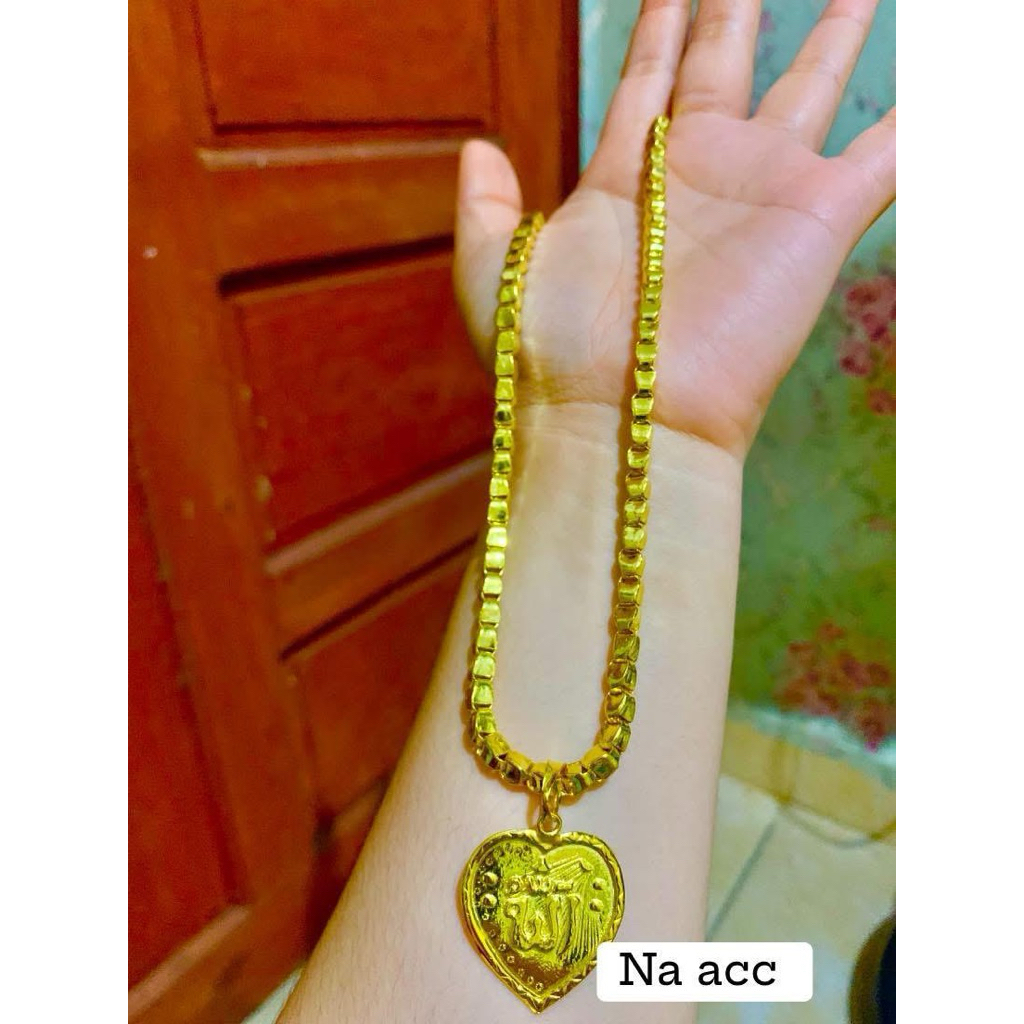 kalung padi 5suku lapis mas 24k