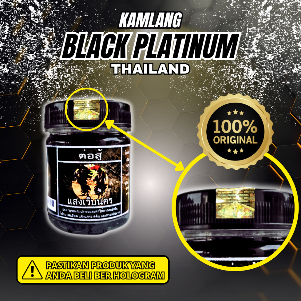 Kamlang Black Platinum Thailand - Suplemen Ayam Aduan Penambah Stamina