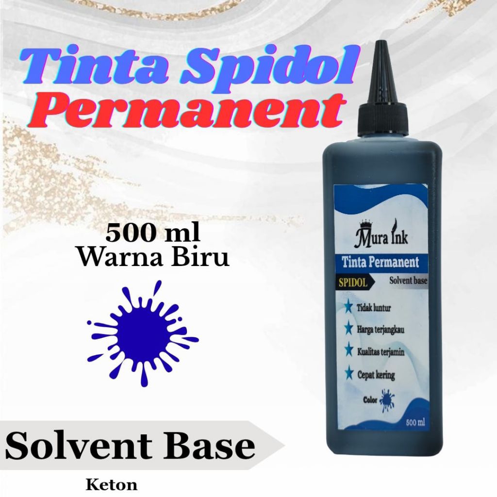 

Tinta spidol permanent biru 500 ml basis minyak mura ink