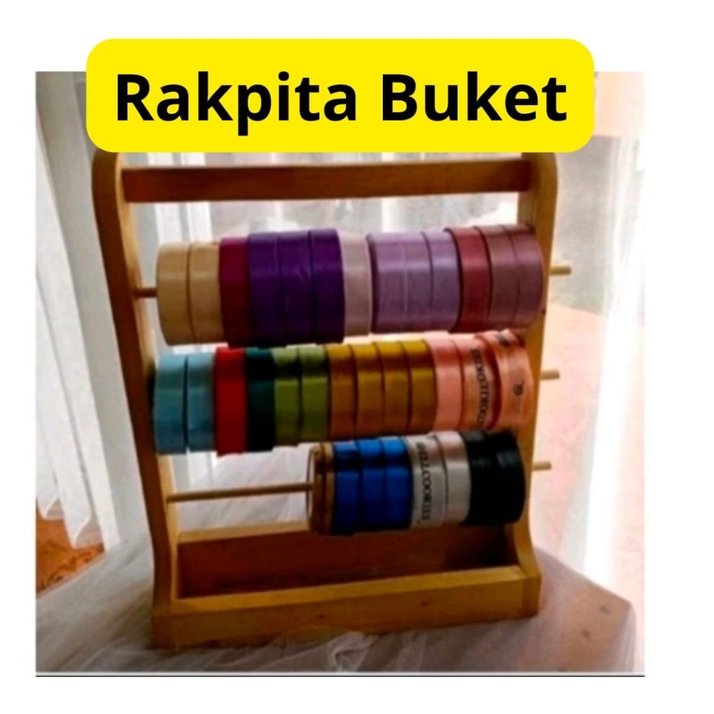 

Rak pita buket Tempat penyimpanan pita bahan bucket