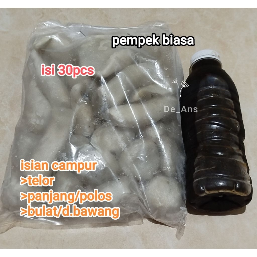 

Pempek biasa/ pempek ikan biasa (30pcs+cuka)
