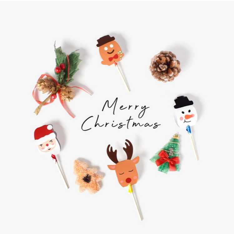 

[5 PC LOLLIPOP CANDY HOLDER NATAL] Candy Holder Tema Natal, Tancapan Lolipop Dekorasi Natal, Tancapan Permen Edisi Natal