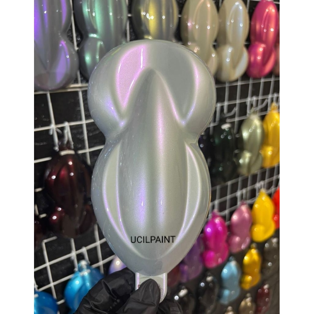 Cat Silver Metalik PU + Free Efeck Lembayung Ungu PU Polyuretane