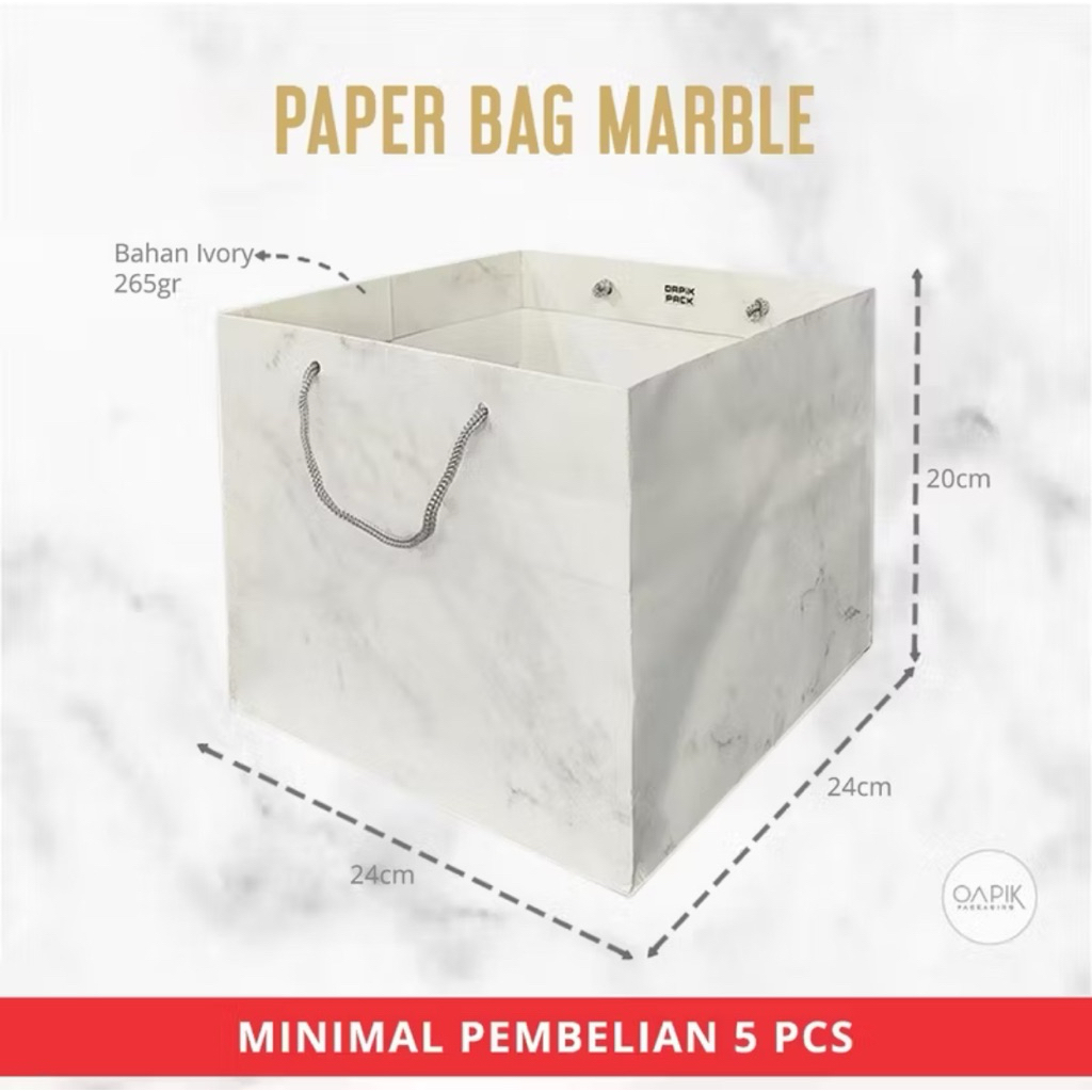 

PAPER BAG ELEGAN PREMIUM 24x24x20 | PAPERBAG 24cm / paperbag 24x24 | paperbag hampers
