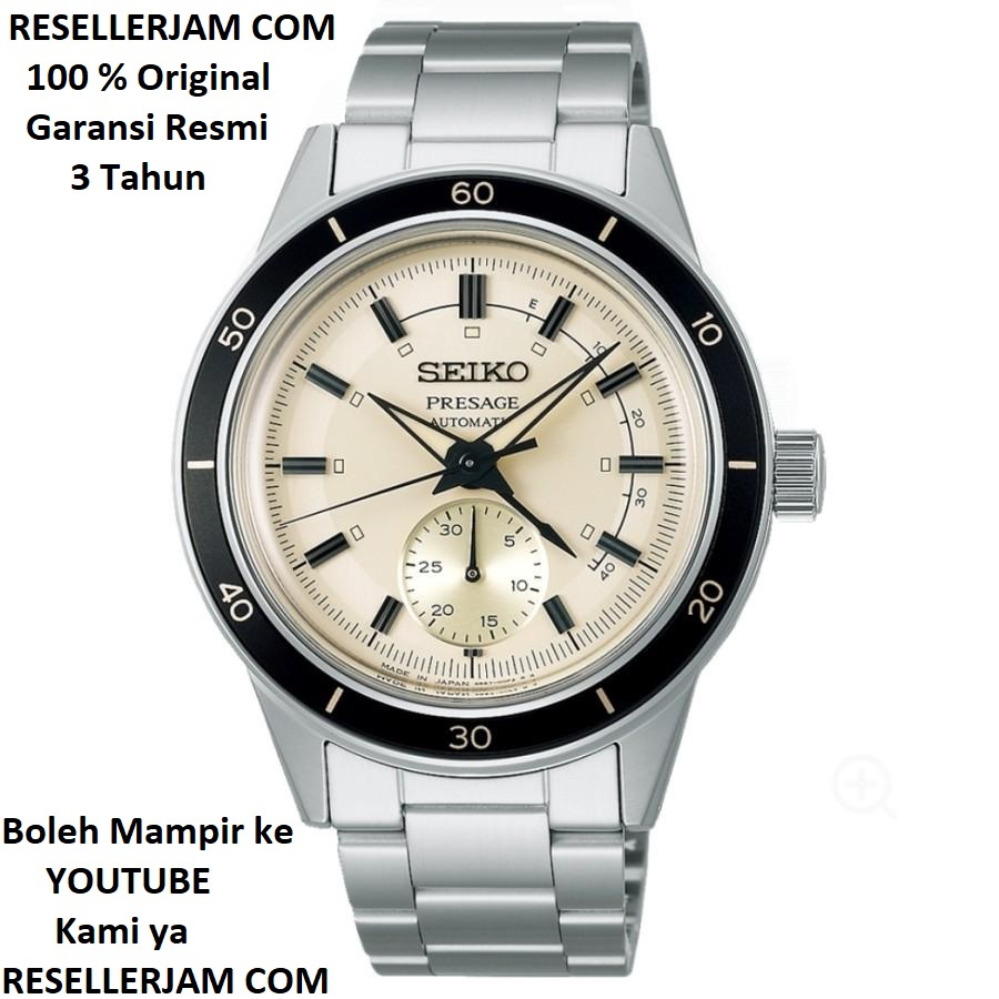 Jam Tangan Seiko Presage SSA447J1 Style 60's Automatic Cream Dial SSA447 Japan Original & Garansi