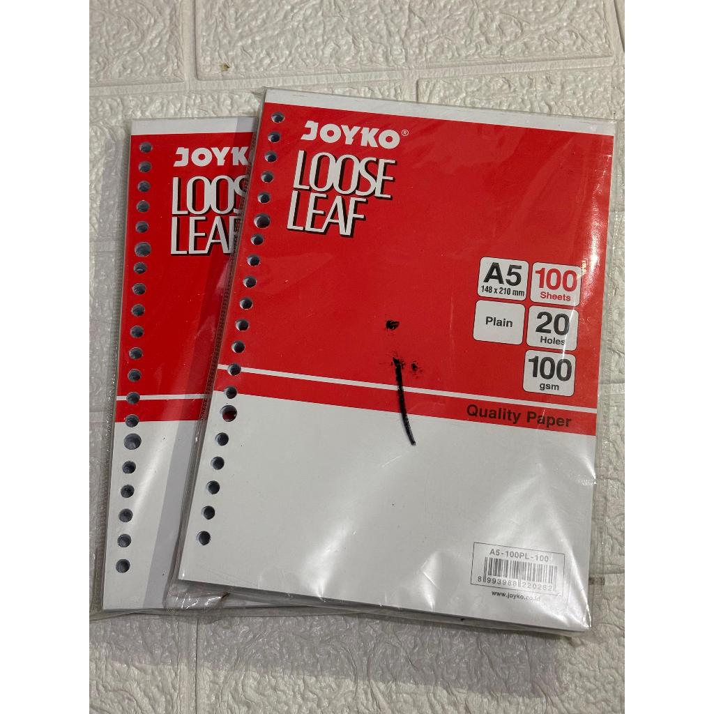

Kertas Binder Polos Joyko LOOSE LEAF A5 100 lembar