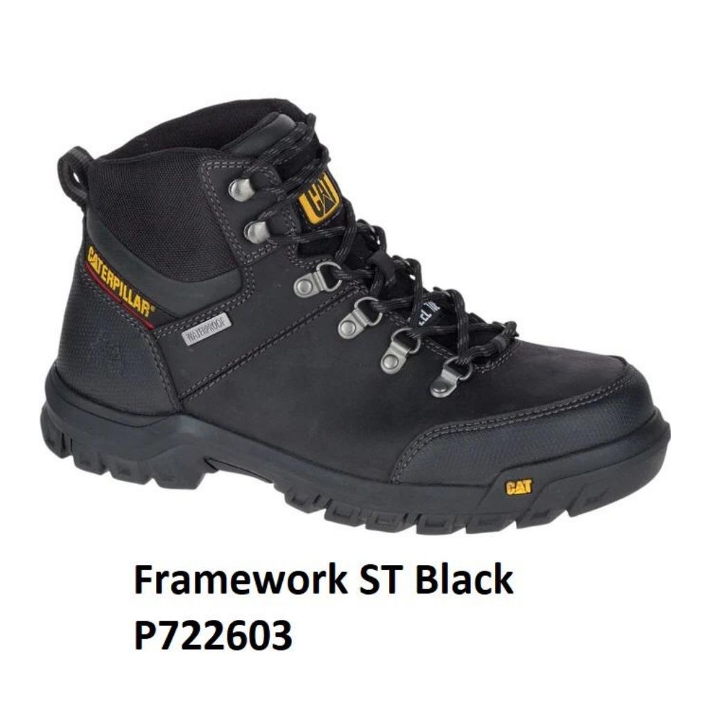 Sepatu Safety Pria Caterpillar Original Framework ST Black