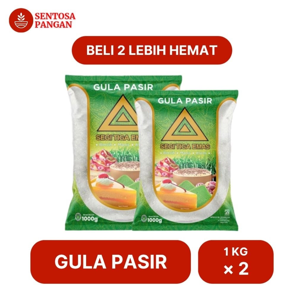 

Gula Pasir Segi Tiga Emas 1 Kg Isi 2 pcs