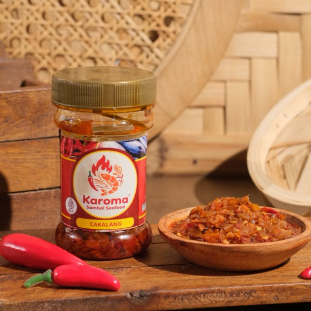 

SAMBAL SEAFOOD Karoma Ikan CAKALANG - Sambel Instan kemasan botol 150 gram sehat kaya Protein