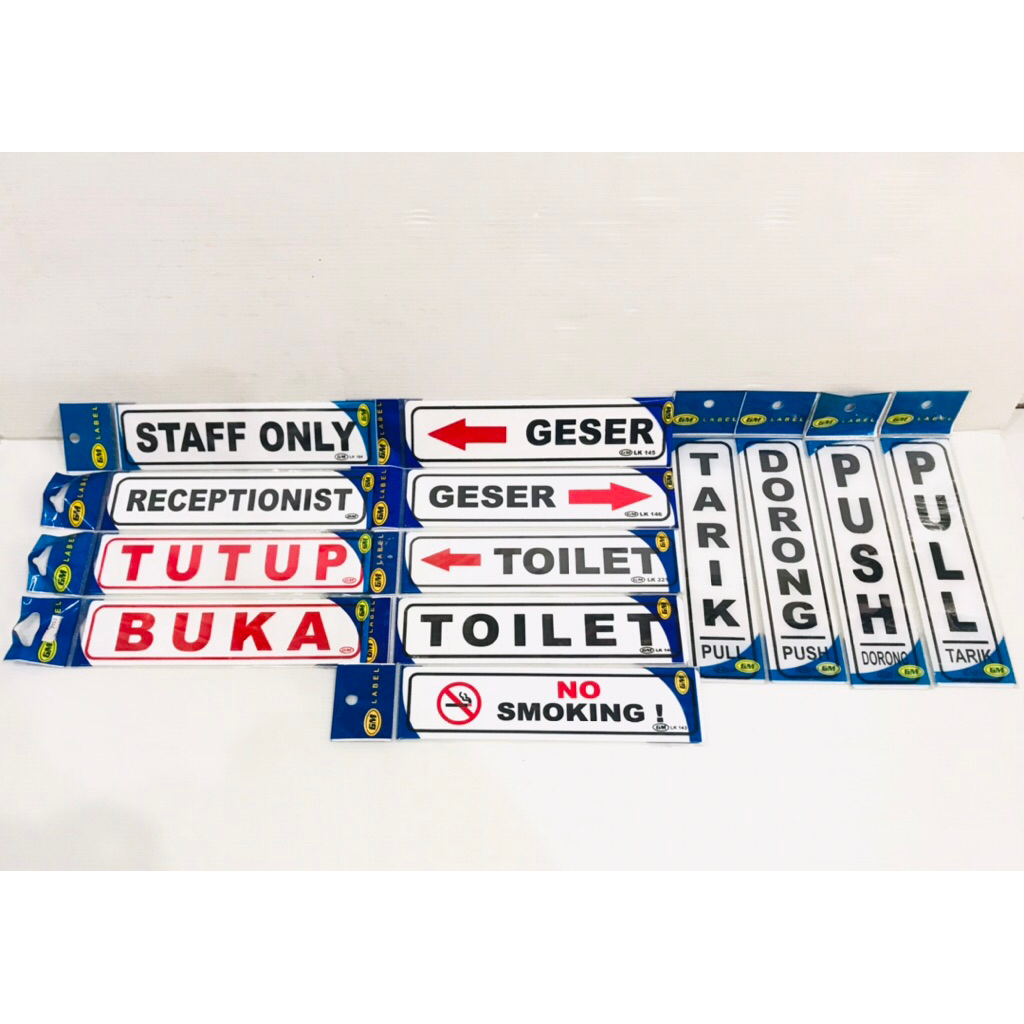 

Stiker Label Acrylic / ukuran 20x5 cm