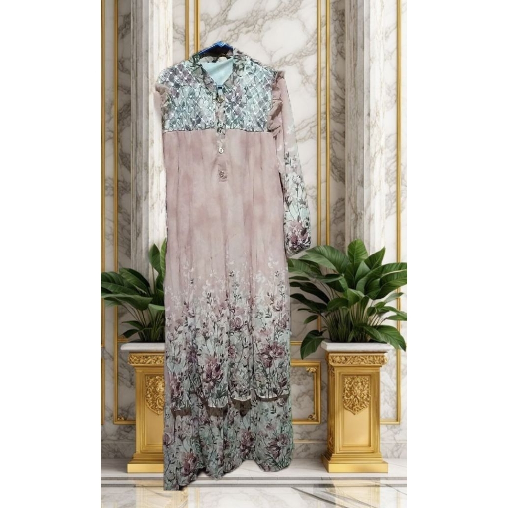 Gamis Ceruti printing halus dari Qillashop