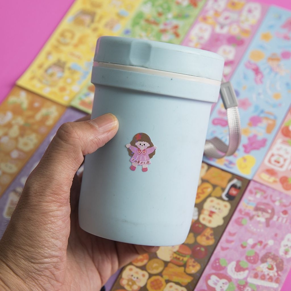 

sticker diy diary stiker tumbler botol minum laptop hp lucu