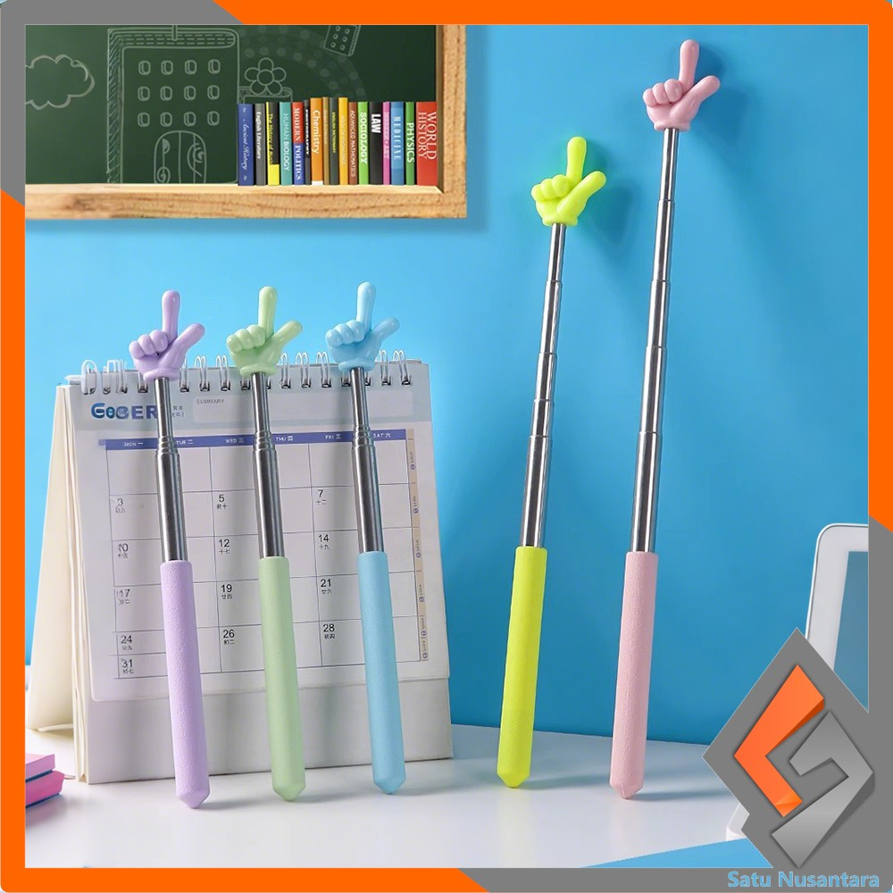 

SN-A123 Tongkat Alat Pengajaran Penunjuk Papan Tulis Teleskopik Praktis / Tongkat Jari Lucu Teleskopik Alat Stationery Serbaguna