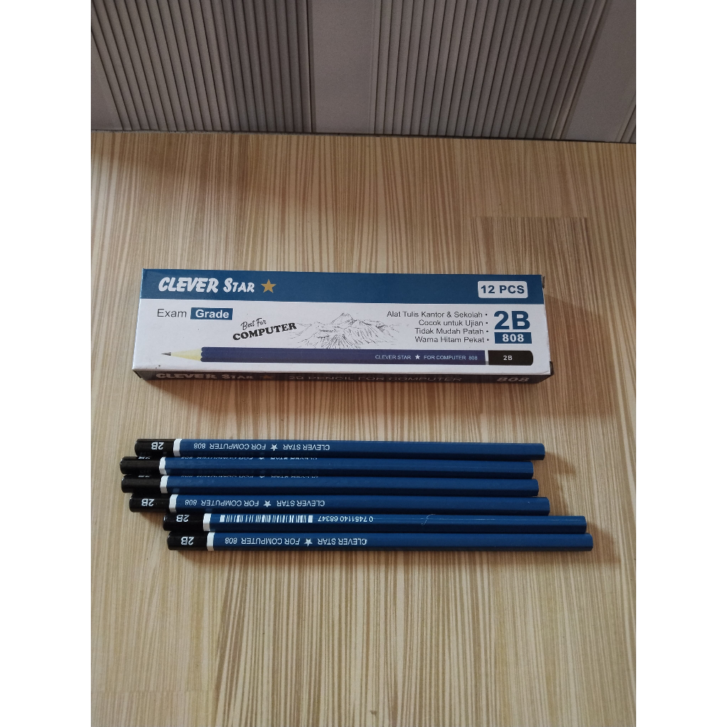 

TERBARU PAKET HEMAT PENSIL 2B CLEVER 808 BIRU [6 PCS]