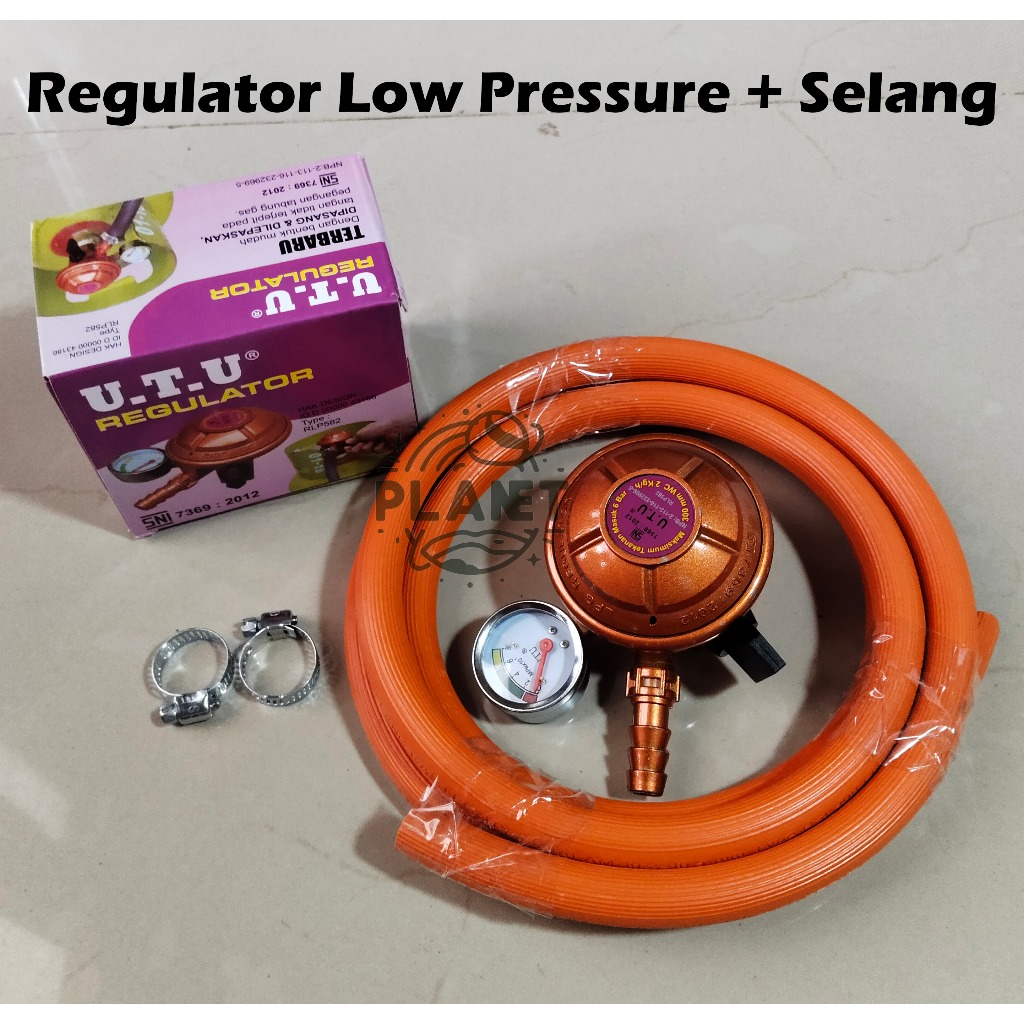 Regulator + Selang Kompor Gas Murah / Kepala Regulator Gas Meter + Selang SNI