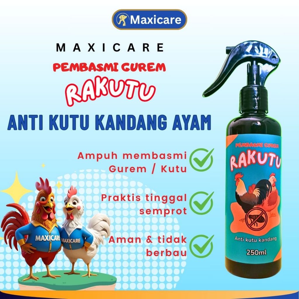 MAXICARE - Rakutu Anti Kutu Ayam Bebek Membasmi Gurem Kandang