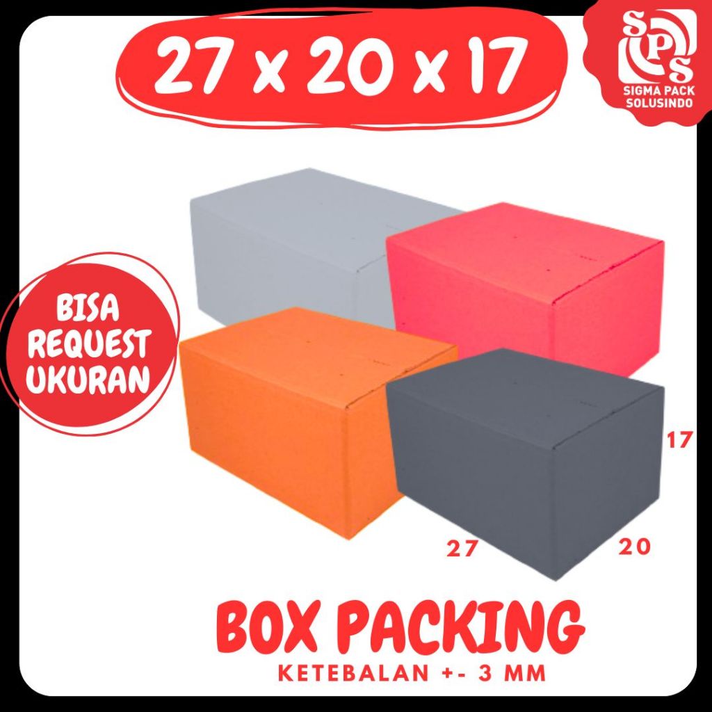 

Box 27x20x17 Kardus A1 Packing Botol Dus Kotak Kemasan Obat Mainan Olshop Souvenir Jamu Zigma Pack