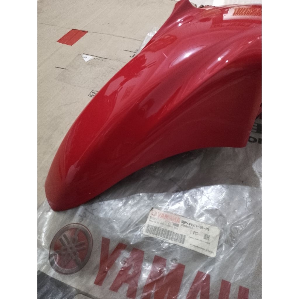 Spakbor depan Front Fender Yamaha Scorpio G STEKO Merah VRC Original YGP NOS