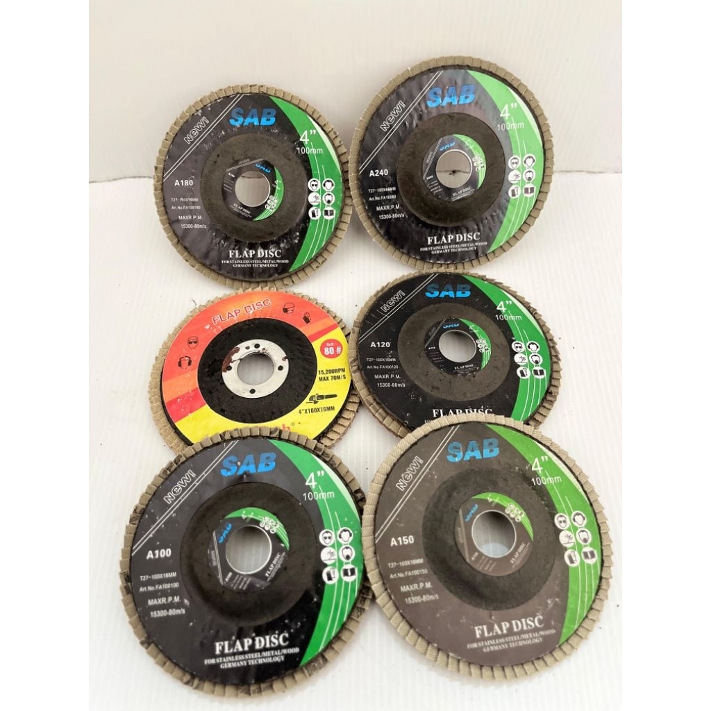 

Amplas Flap disc 4" - Mata Amplas Susun SAB HSS - Amplas Tumpuk Greinda Flap Disk Grtit 100 120 150 180 240 Original