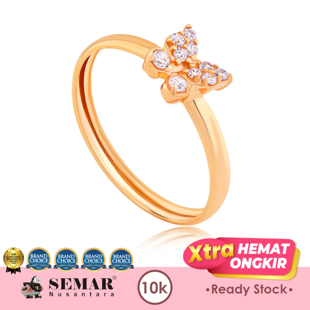 Cincin Emas Lesley Butterfly Gold 10K Semar Nusantara