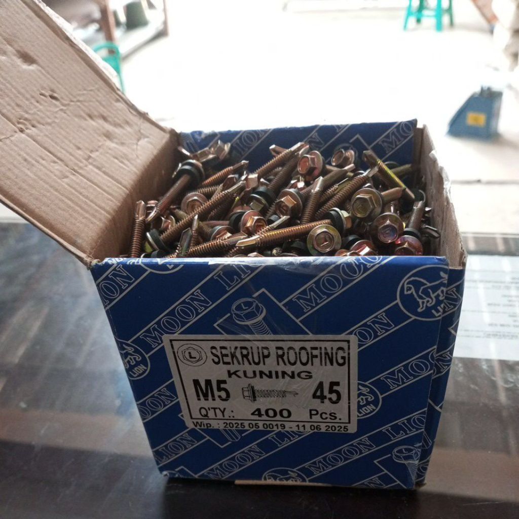 400 PCS SEKRUP SKRUP ROOFING RUFING RUPING KUNING BAUT BAJA RINGAN