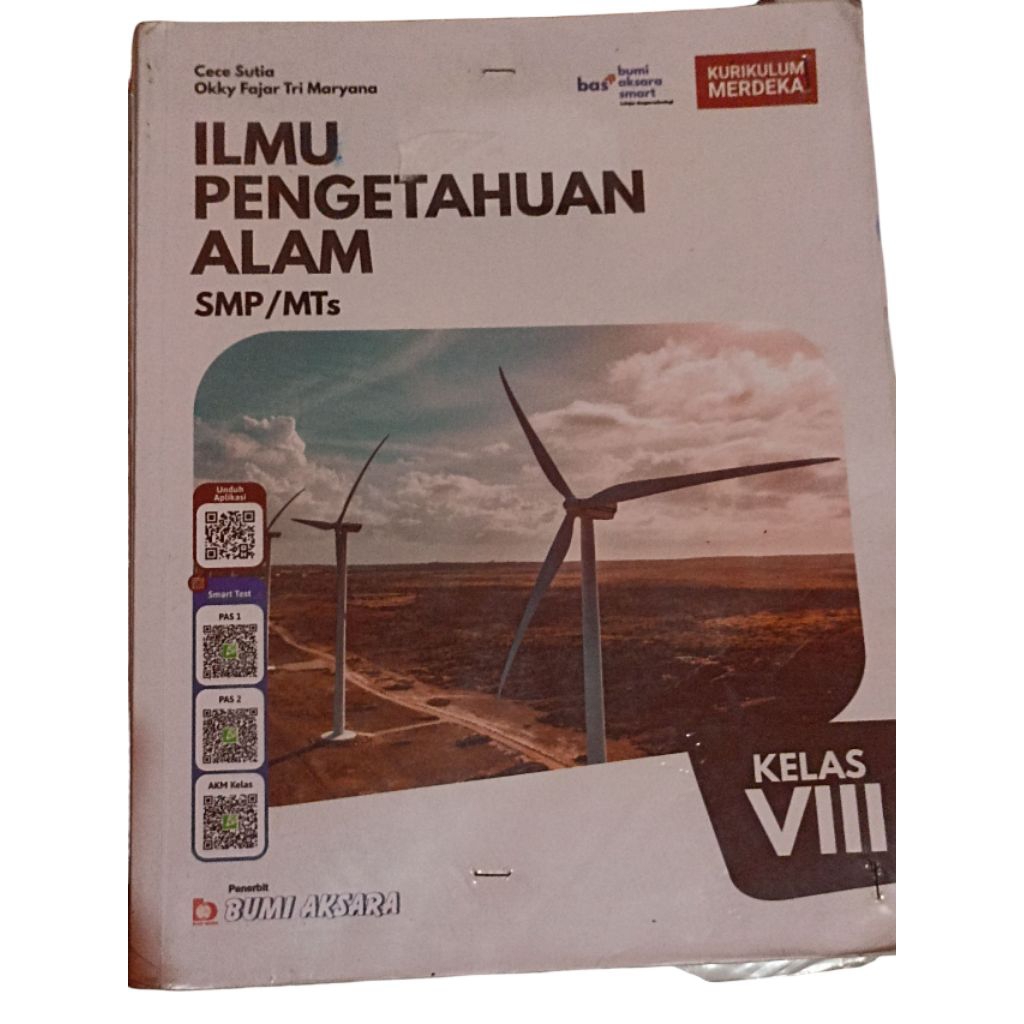 Buku bekas Ilmu Pengetahuan Alam kelas VIII penerbit Bumi Aksara