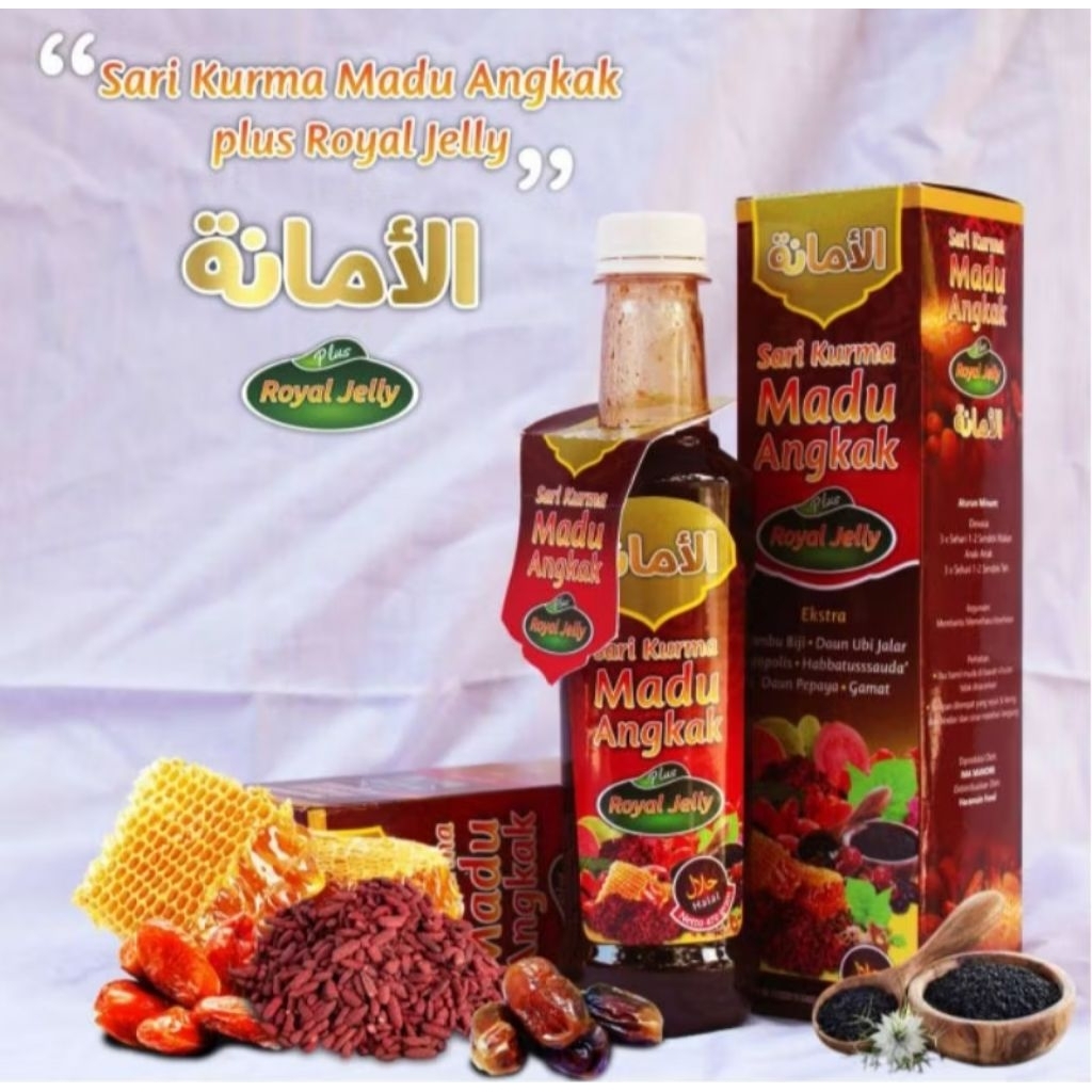 

Madu Angkak Royal Jelly Original Al Amanah Herbal Penambah Trombosit DBD Demam Berdarah