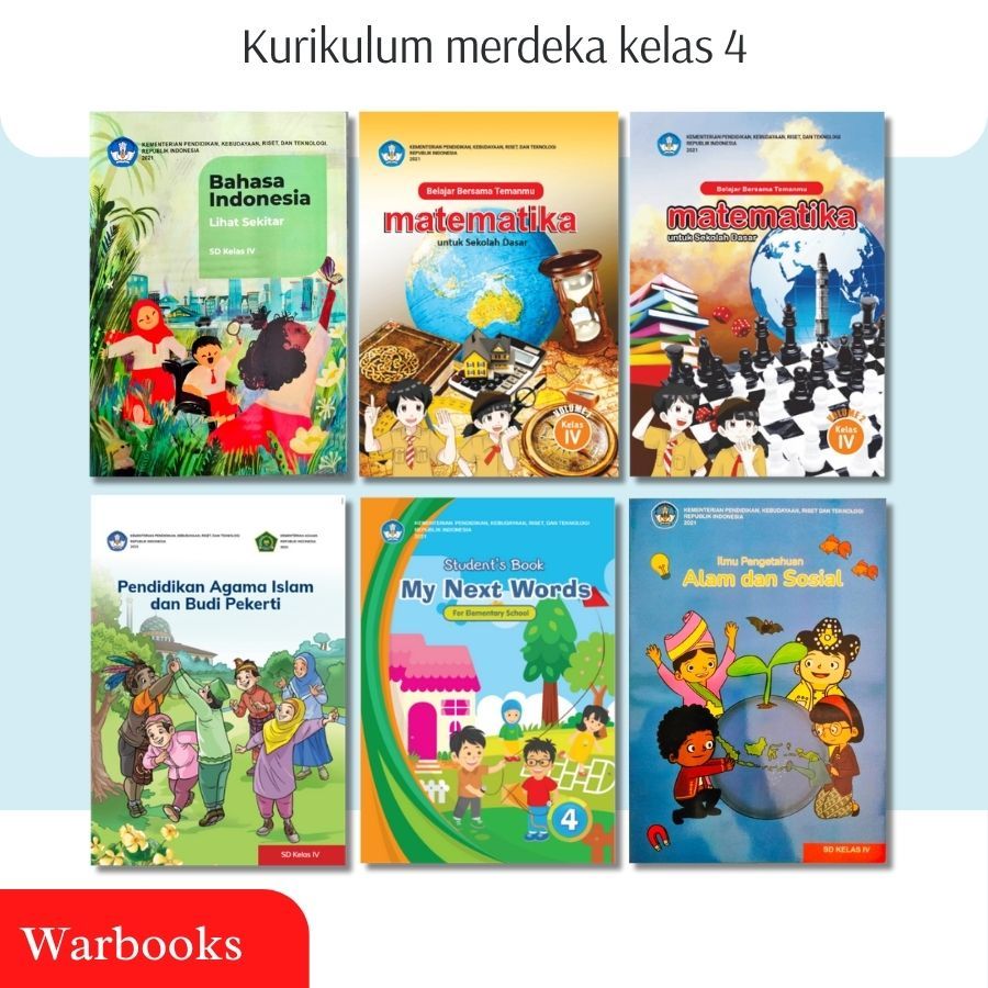 Paket Buku Kelas 4 SD Kurikulum Merdeka (6 Buku)