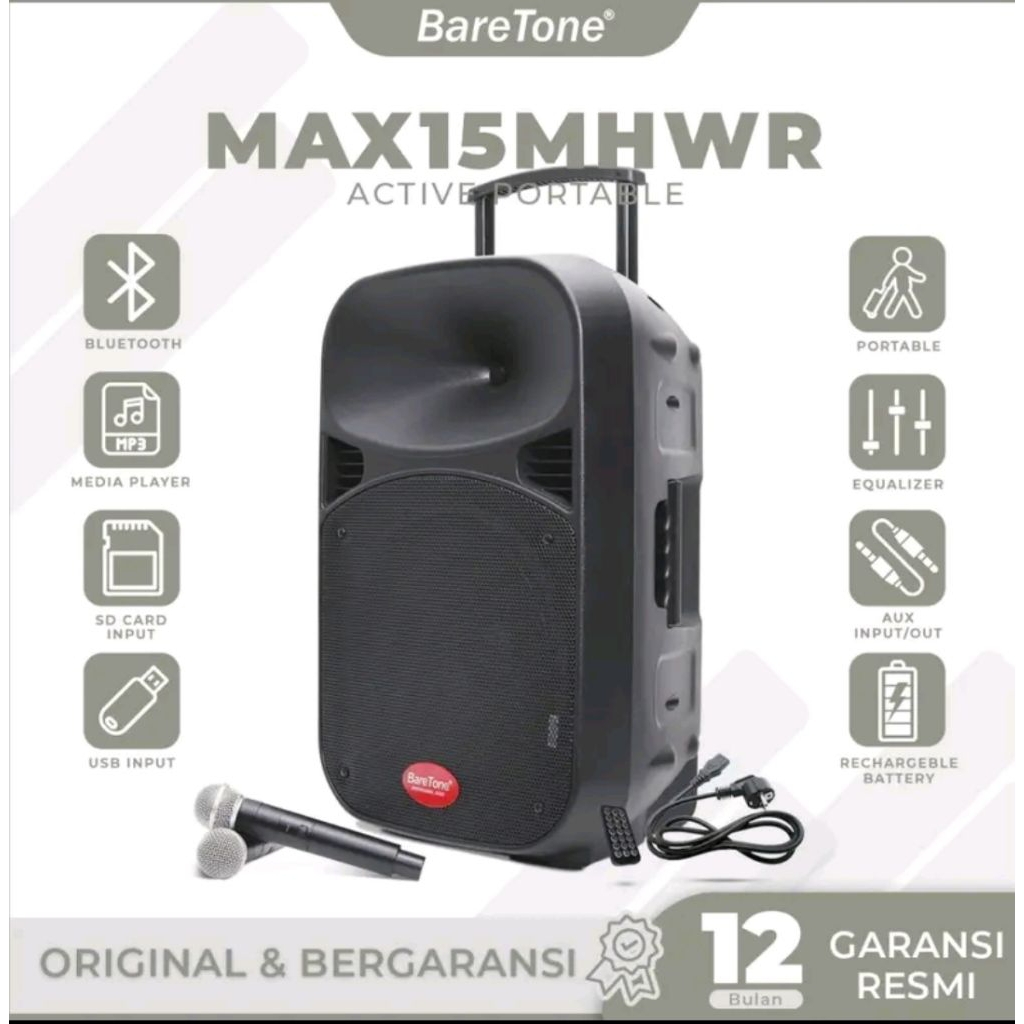SPEAKER AKTIF BARETONE MAX 15MH ( 15 INCH AKTIF )