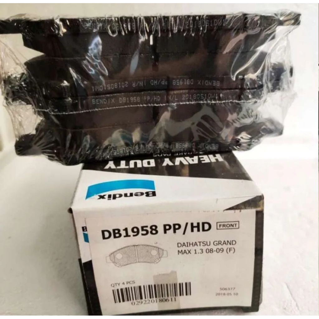 Kanvas rem depan / brake pads DB-1958 HD untuk mobil Granmax, Luxio 2007-2020