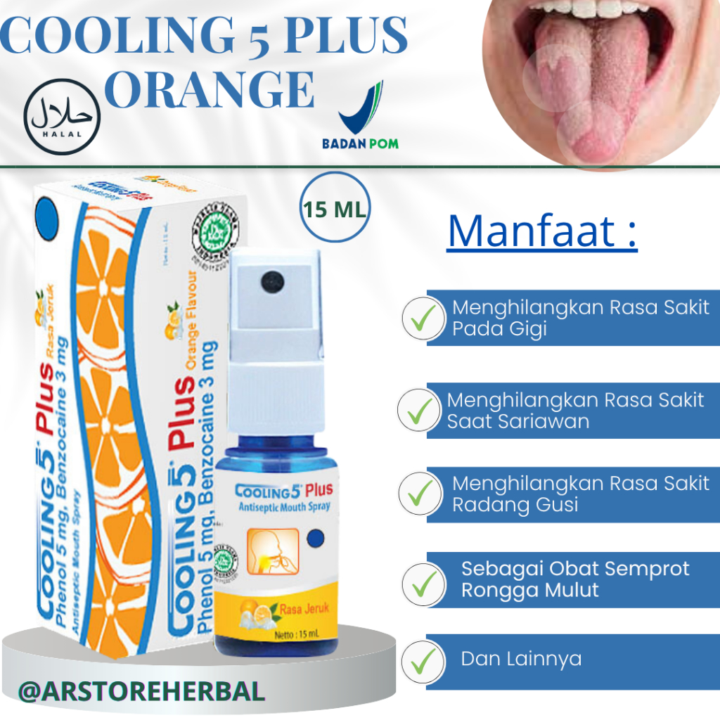 obat Sariawan Mulut Bibir Lidah Radang Mulut & Gusi Sakit Tenggorokan Termanjur 100% BPOM MUJARAB - 