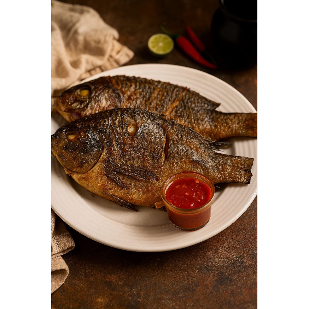 

ikan nila frozen siap goreng