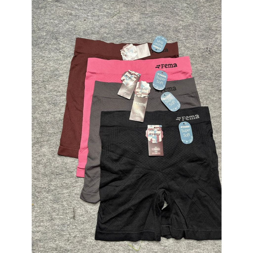 CD BOXER Celana Dalam CEWEK IMPORT SHORT Wanita Korset Rajut Highwaist ADEM LEMBUT ELASTIS FEMA 901