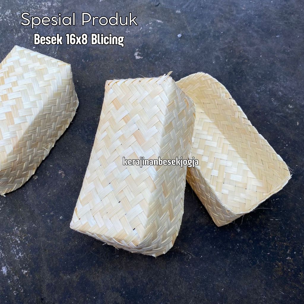 BESEK 16X8 BLICING | besek kecil besek paniang besek snack besek makanan besek souvenir besekan mura